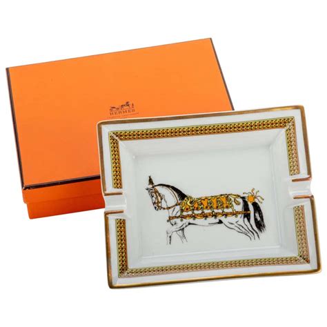 hermes horse ashtray|vintage hermes tray.